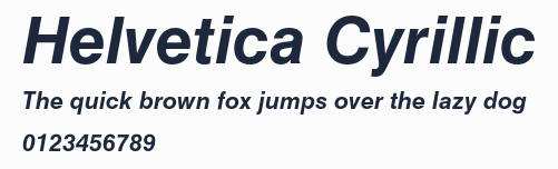 Helvetica Cyrillic