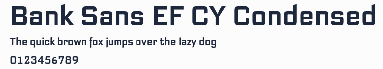 Bank Sans EF CY Condensed