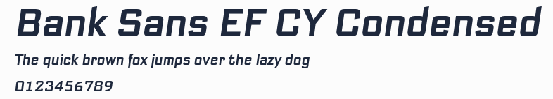 Bank Sans EF CY Condensed