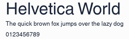 Helvetica World