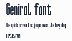 Geniral font預覽圖