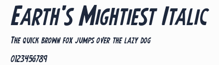 Earth's Mightiest Italic