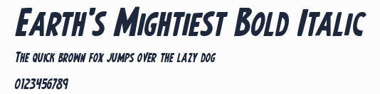 Earth's Mightiest Bold Italic