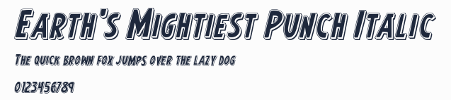 Earth's Mightiest Punch Italic
