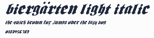 Biergärten Light Italic