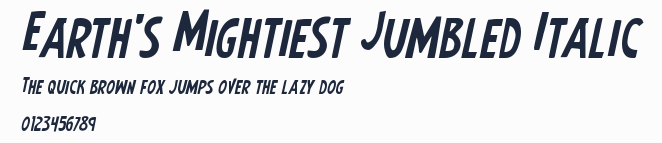 Earth's Mightiest Jumbled Italic