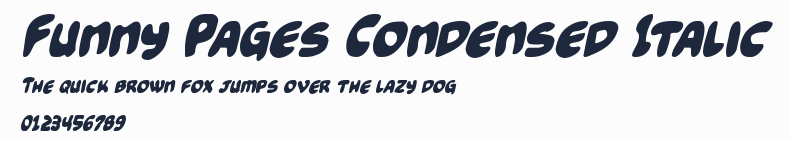 Funny Pages Condensed Italic預覽圖