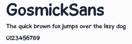 GosmickSans預覽圖