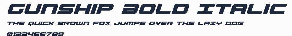 Gunship Bold Italic預覽圖
