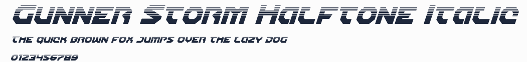 Gunner Storm Halftone Italic預覽圖
