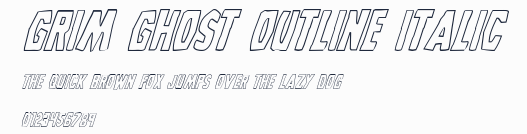 Grim Ghost Outline Italic預覽圖