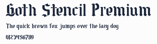 Goth Stencil Premium預覽圖
