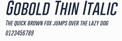 Gobold Thin Italic預覽圖