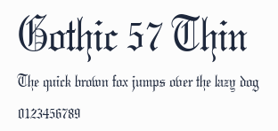 Gothic 57 Thin預覽圖