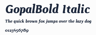 GopalBold Italic