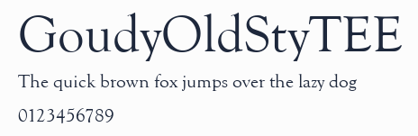 GoudyOldStyTEE預覽圖