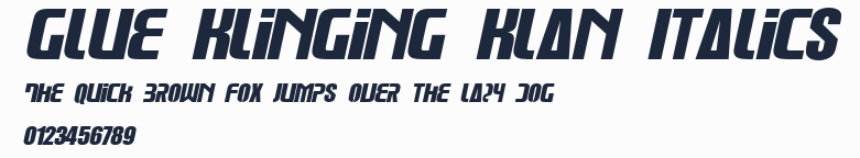 Glue Klinging Klan Italics預覽圖