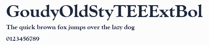 GoudyOldStyTEEExtBol預覽圖