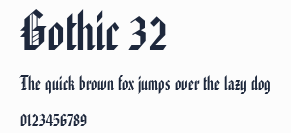Gothic 32預覽圖
