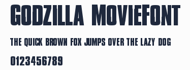 Godzilla MovieFont預覽圖