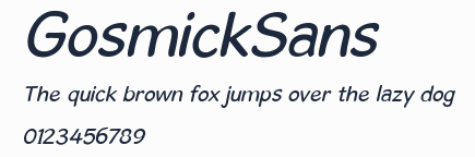 GosmickSans預覽圖