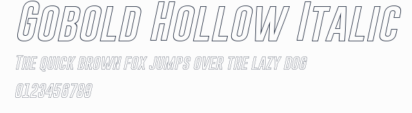 Gobold Hollow Italic預覽圖