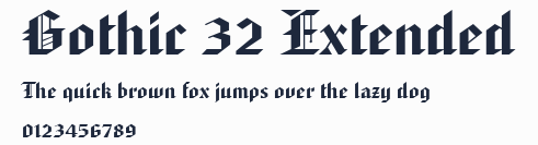 Gothic 32 Extended預覽圖