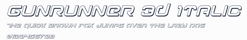 Gunrunner 3D Italic預覽圖