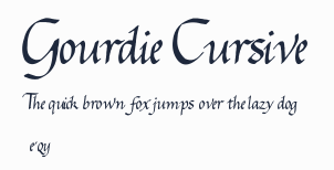 Gourdie Cursive預覽圖
