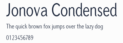 Jonova Condensed預覽圖