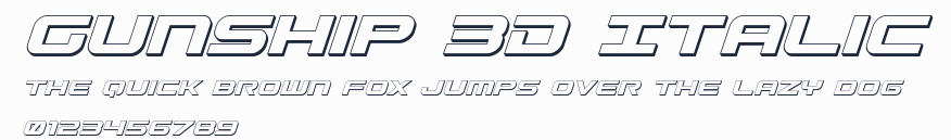 Gunship 3D Italic預覽圖