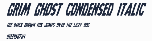 Grim Ghost Condensed Italic預覽圖