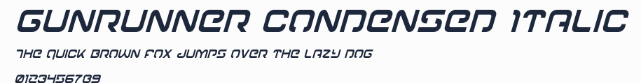 Gunrunner Condensed Italic預覽圖