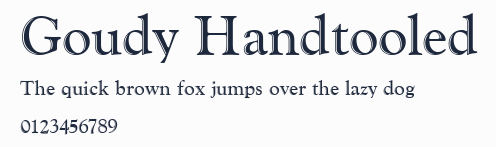 Goudy Handtooled