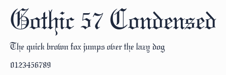 Gothic 57 Condensed預覽圖