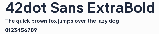 42dot Sans ExtraBold預覽圖