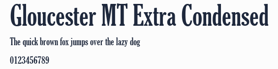 Gloucester MT Extra Condensed預覽圖