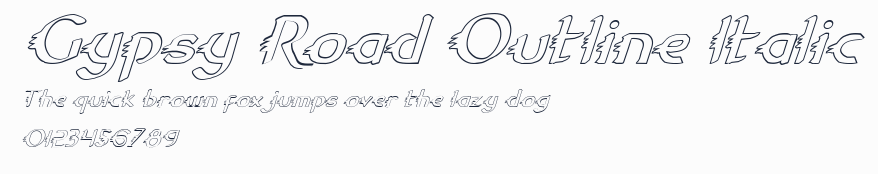 Gypsy Road Outline Italic預覽圖