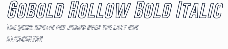 Gobold Hollow Bold Italic預覽圖