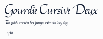 Gourdie Cursive Deux預覽圖