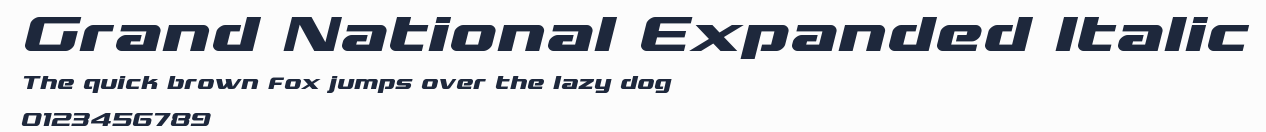 Grand National Expanded Italic預覽圖