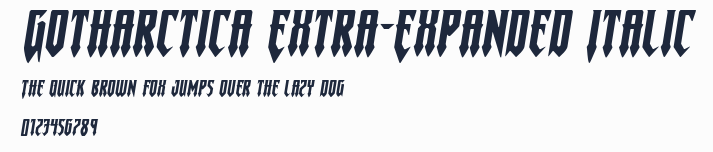 Gotharctica Extra-Expanded Italic預覽圖