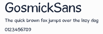GosmickSans預覽圖