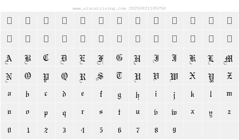 字符映射圖