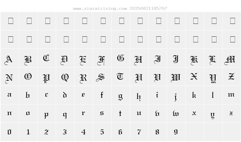 字符映射圖