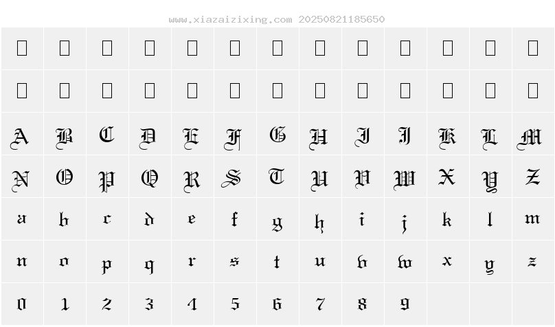 字符映射圖