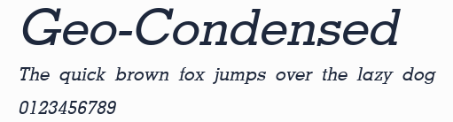 Geo-Condensed