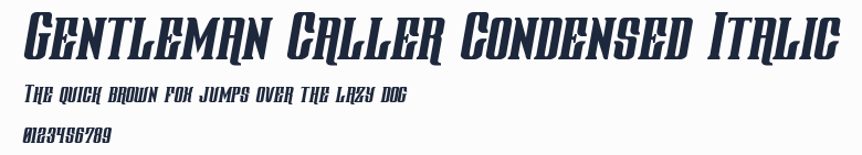 Gentleman Caller Condensed Italic預覽圖