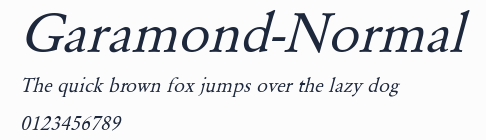 Garamond-Normal預覽圖