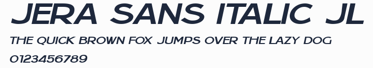 Jera Sans Italic JL預覽圖
